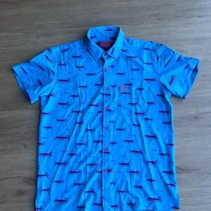 Blue Patterned Men's Shirt